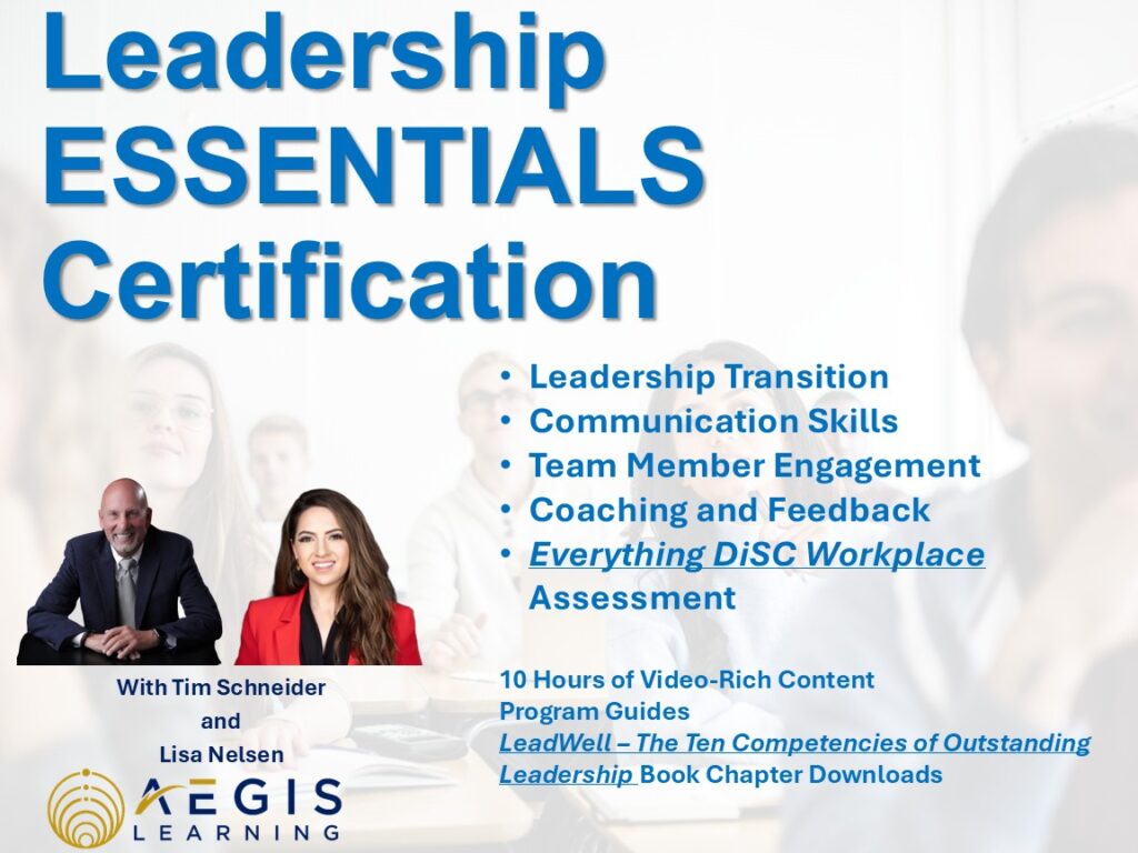 Leadership ESSENTIALS Certification Series